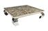 Shell Coffee Table, Glass Top, Ming Stainless Steel Legs by PHILLIPS COLLECTION