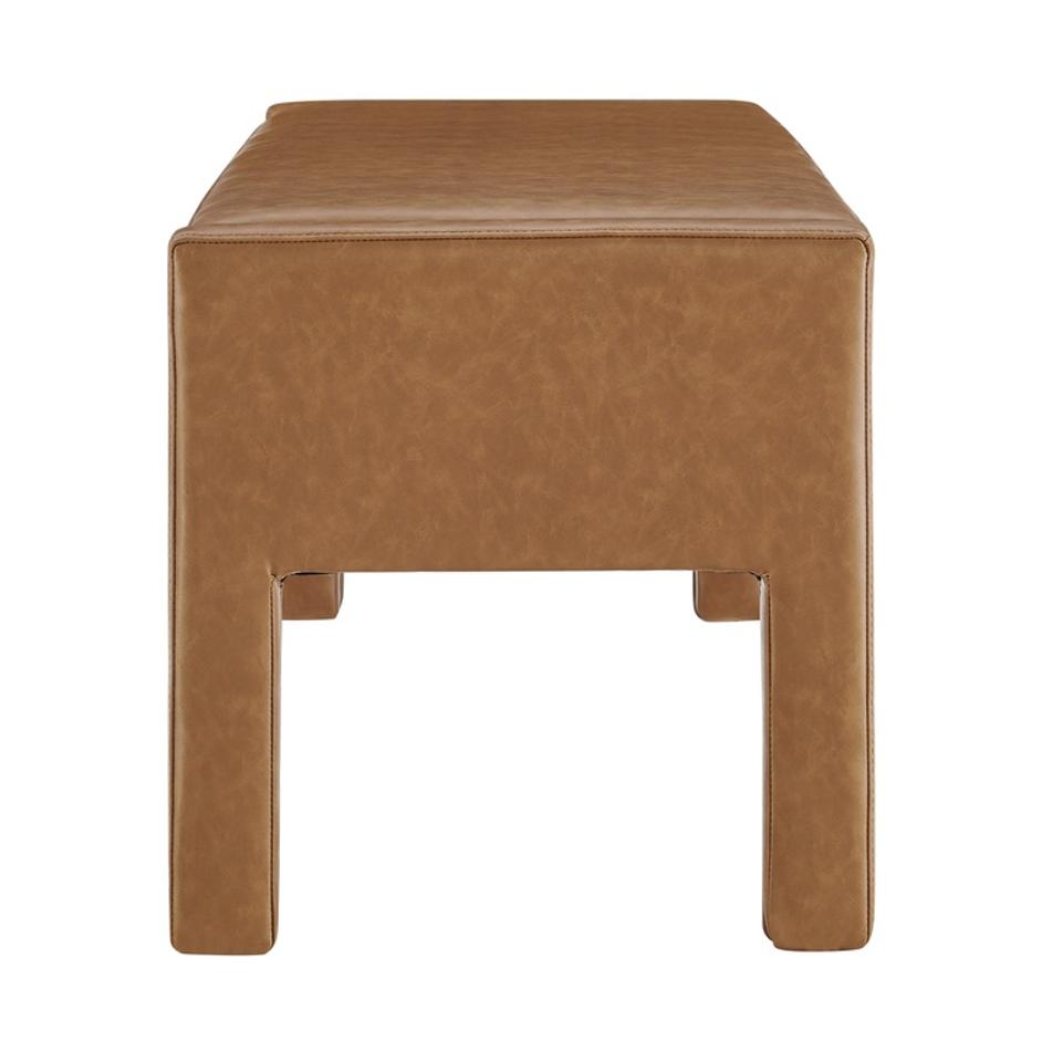 Lucca PU Bench, Vintage Cider by New Pacific Direct