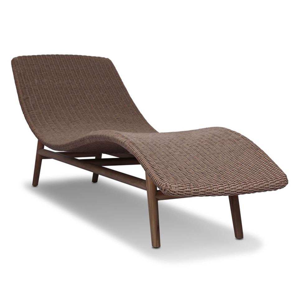 Portia Outdoor Chaise - Tanned Weave by Four Hands