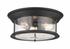 Sonna 3 Light Flush Mount in Matte Black Finish by Z-Lite