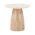 Palm Springs 48" Round Side Table, Mod Base, White Marble by Home Trends & Design