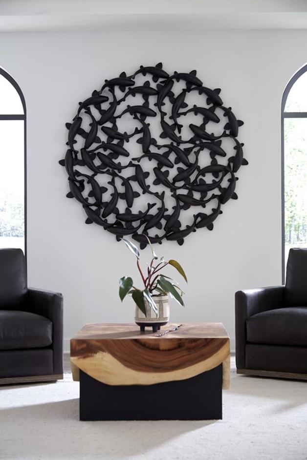 Koi Wall Art, Matte Black by Phillips Collection