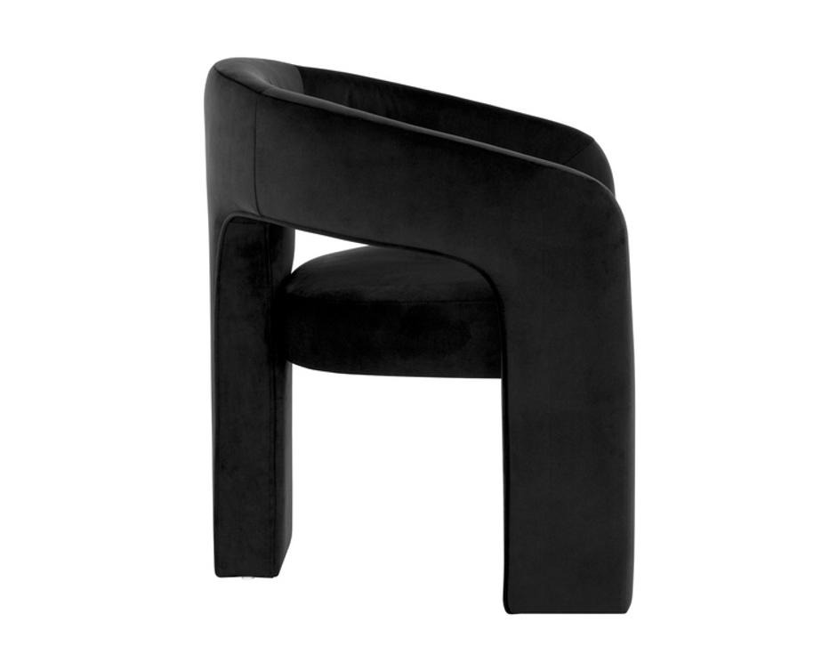 ISIDORE DINING ARMCHAIR - ABBINGTON BLACK by Sunpan