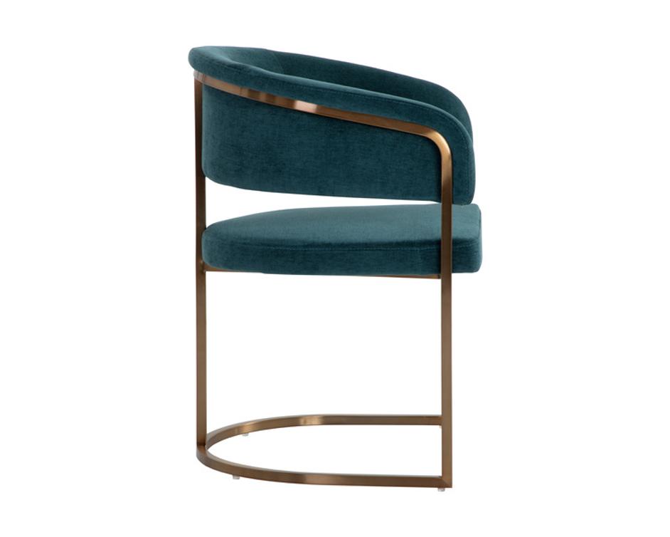 MARRIS DINING ARMCHAIR - GOLD - DANNY TEAL by Sunpan