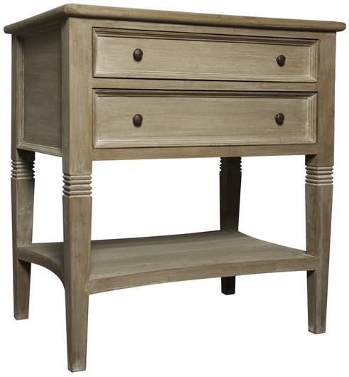 Oxford 2-Drawer Side Table Weathered by Noir Furniture