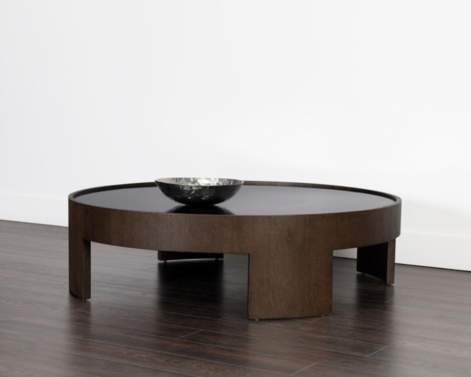 BRUNETTO COFFEE TABLE - LARGE - DISTRESSED BROWN by Sunpan