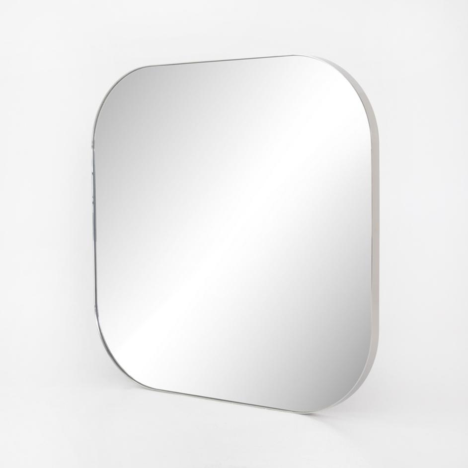 Bellvue Square Mirror-Shiny Steel by FOUR HANDS