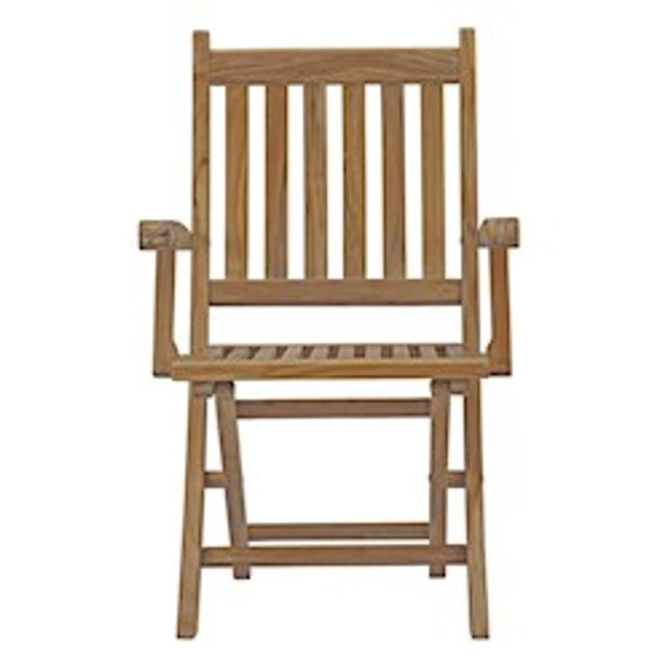 Quay Outdoor Patio Teak Folding Chair In Natural by Modway Furniture