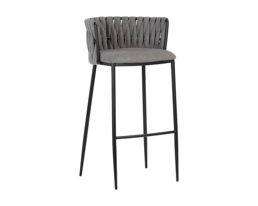 Sarai Barstool - Belfast Koala Grey by Sunpan
