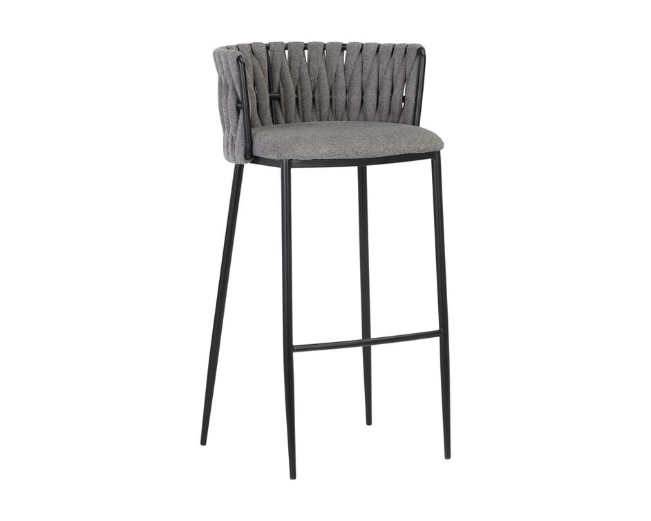 Sarai Barstool - Belfast Koala Grey by Sunpan