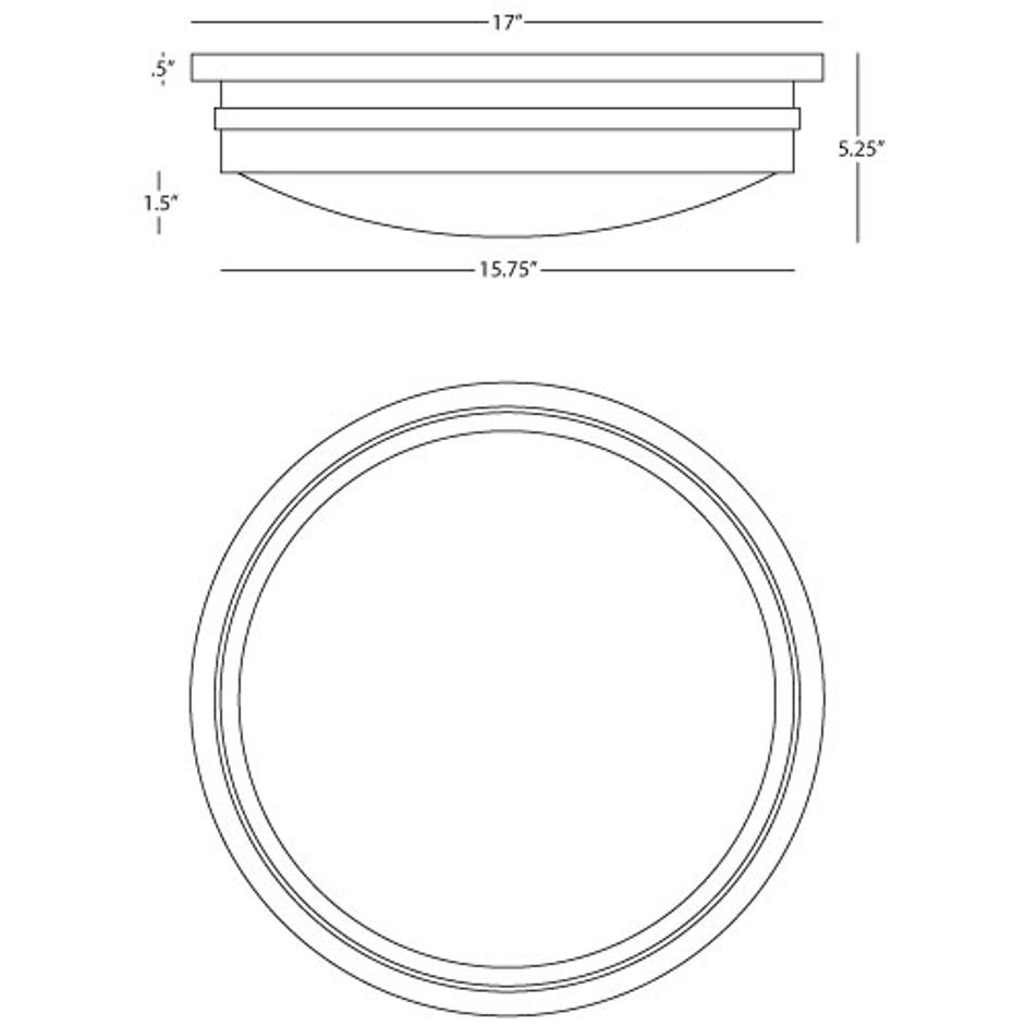 Roderick Flushmount by ROBERT ABBEY