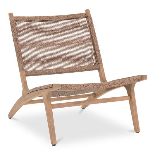 Palma Outdoor Lounge Chair Warm Brown by Moes Home