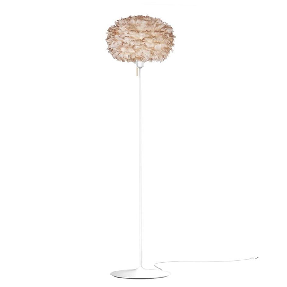 Eos Medium Floor Lamp in Light Brown with White Base by UMAGE