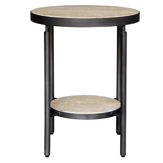 Dauntless Travertine Side Table by Uttermost