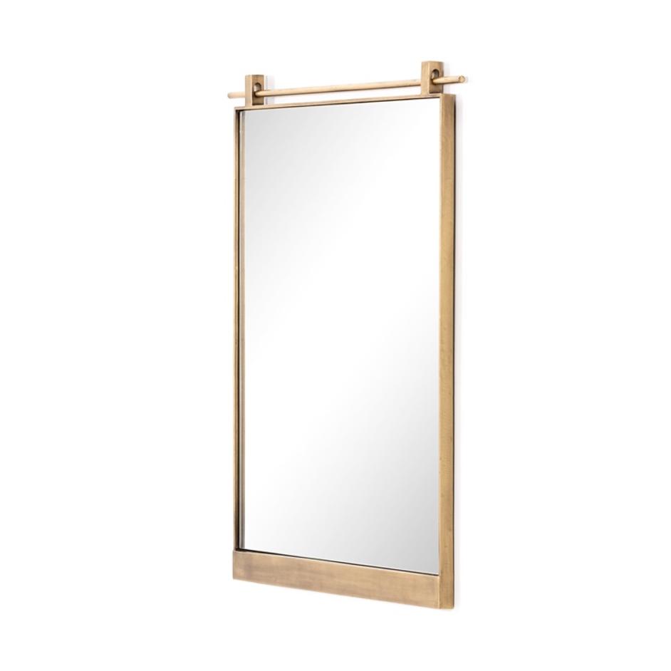 Chico Small Mirror In Antique Brass by FOUR HANDS