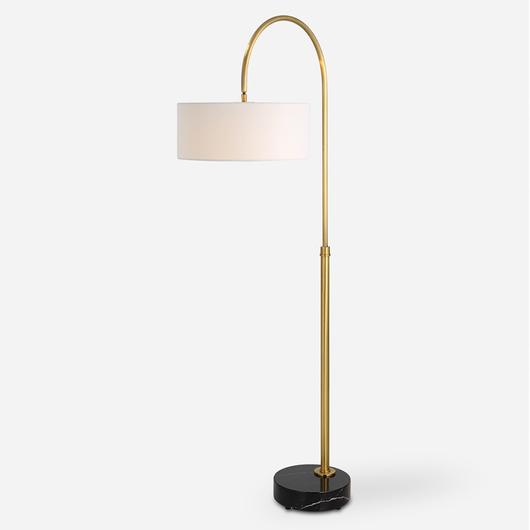 Huxford Brass Arch Floor Lamp by Uttermost