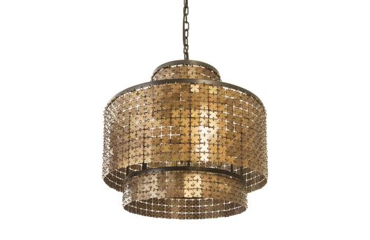 Armor Chandelier, Brass by PHILLIPS COLLECTION