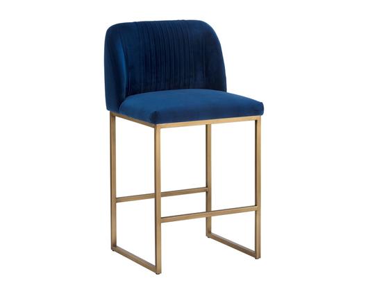 Nevin Counter Stool - Sapphire Blue by Sunpan