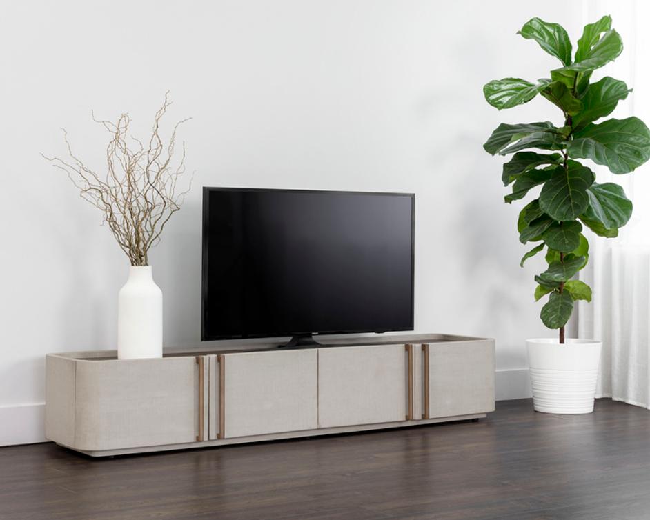 JAMILLE MEDIA CONSOLE AND CABINET - CREAM by Sunpan