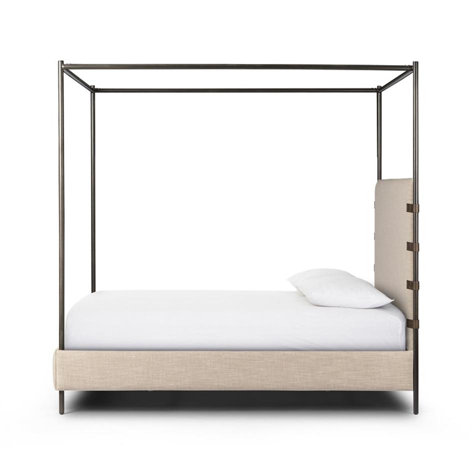 Anderson Canopy Queen Bed - Palm Ecru by Four Hands