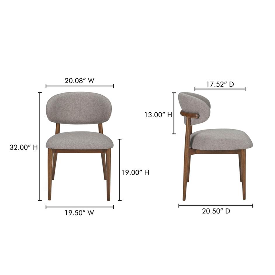 Ellie Dining Chair Light Brown by Moes Home