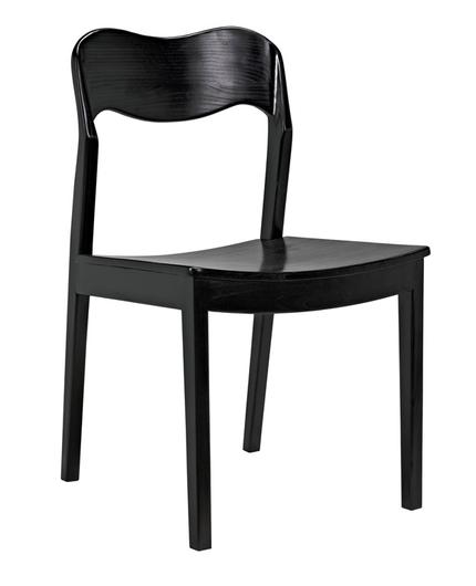Weller Sungkai/Mindi Chair in Charcoal Black by Noir Furniture
