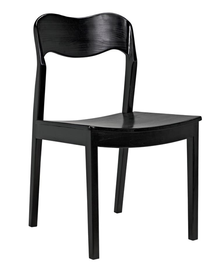 Weller Sungkai/Mindi Chair in Charcoal Black by Noir Furniture
