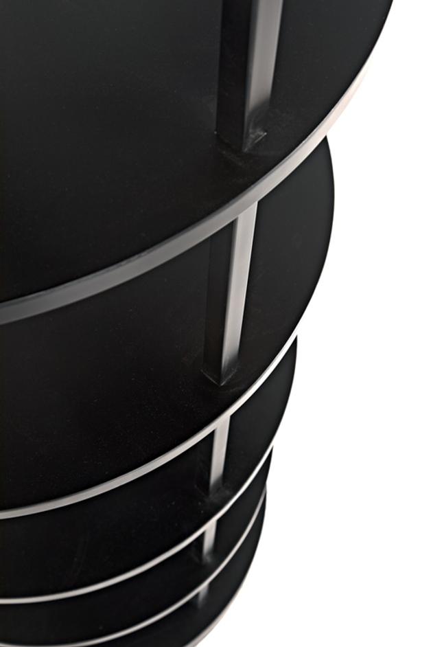 Spago Bookcase, Black Metal by Noir Furniture