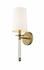 Mila 1 Light Wall Sconce in Rubbed Brass Finish by Z-Lite