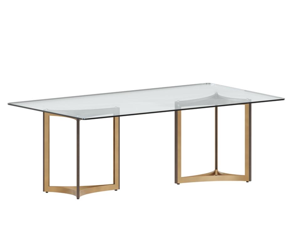 GLASS DINING TABLE TOP - RECTANGULAR - CLEAR - 86.5" by Sunpan