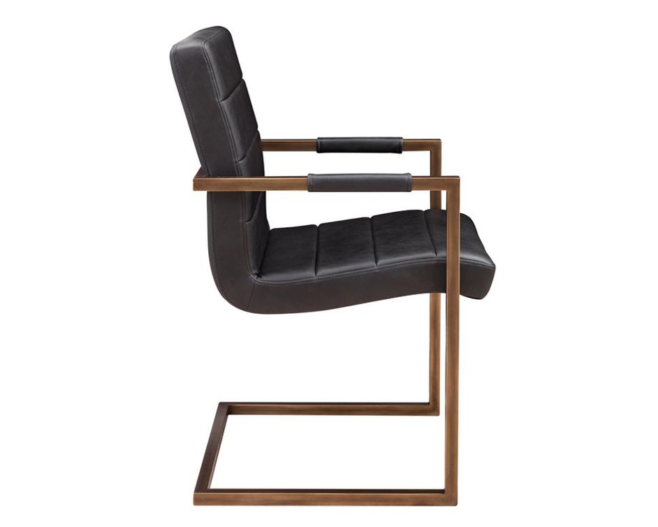 JAFAR ARMCHAIR - VINTAGE BLACK by Sunpan
