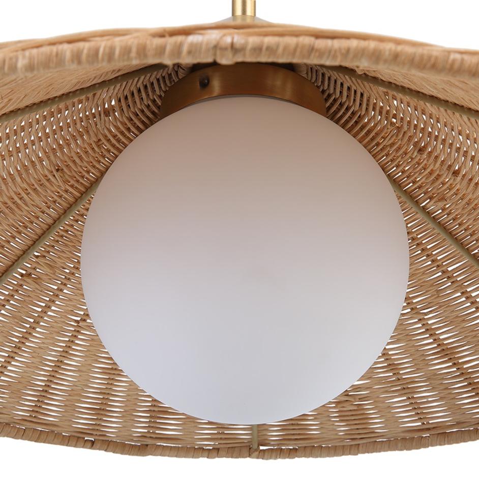 Phuvinh 1 Light Rattan Shade Pendant by Uttermost