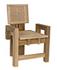 Fatima Teak and Caning Chair with Clear Coat Flat Finish by Noir Furniture