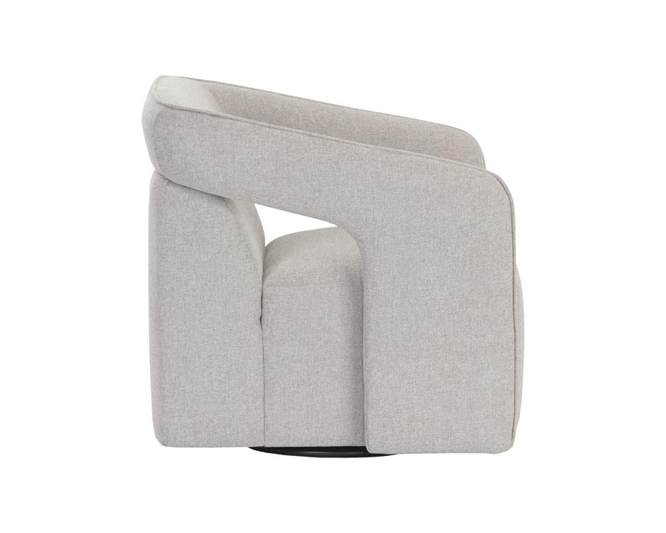 Kendrick Swivel Lounge Chair - Belfast Heather Grey by Sunpan