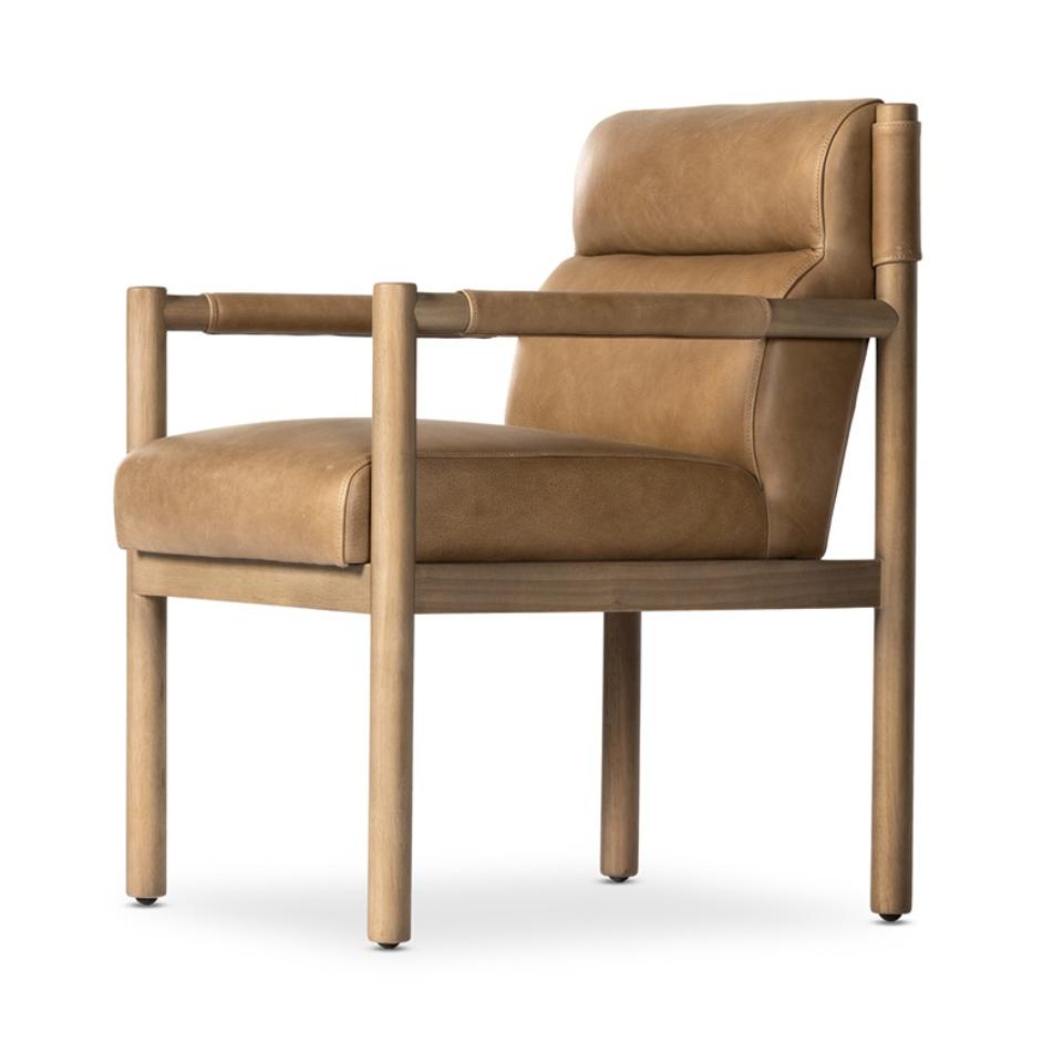 Kiano Dining Armchair In Palermo Drift by FOUR HANDS