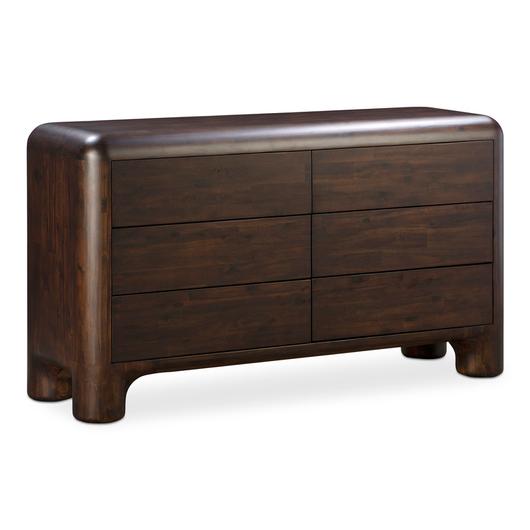 Rowan 6 Drawer Dresser Dark Brown by Moes Home