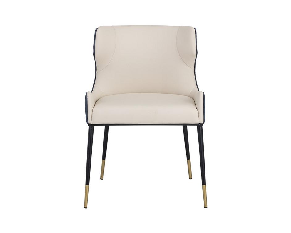 Gianni Dining Chair - Dillon Cream / Dillon Thunder by Sunpan