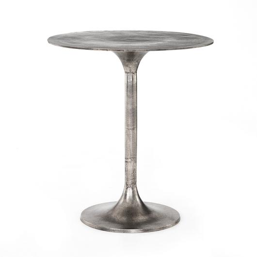 Simone Counter Table In Raw Antique Nickel by FOUR HANDS