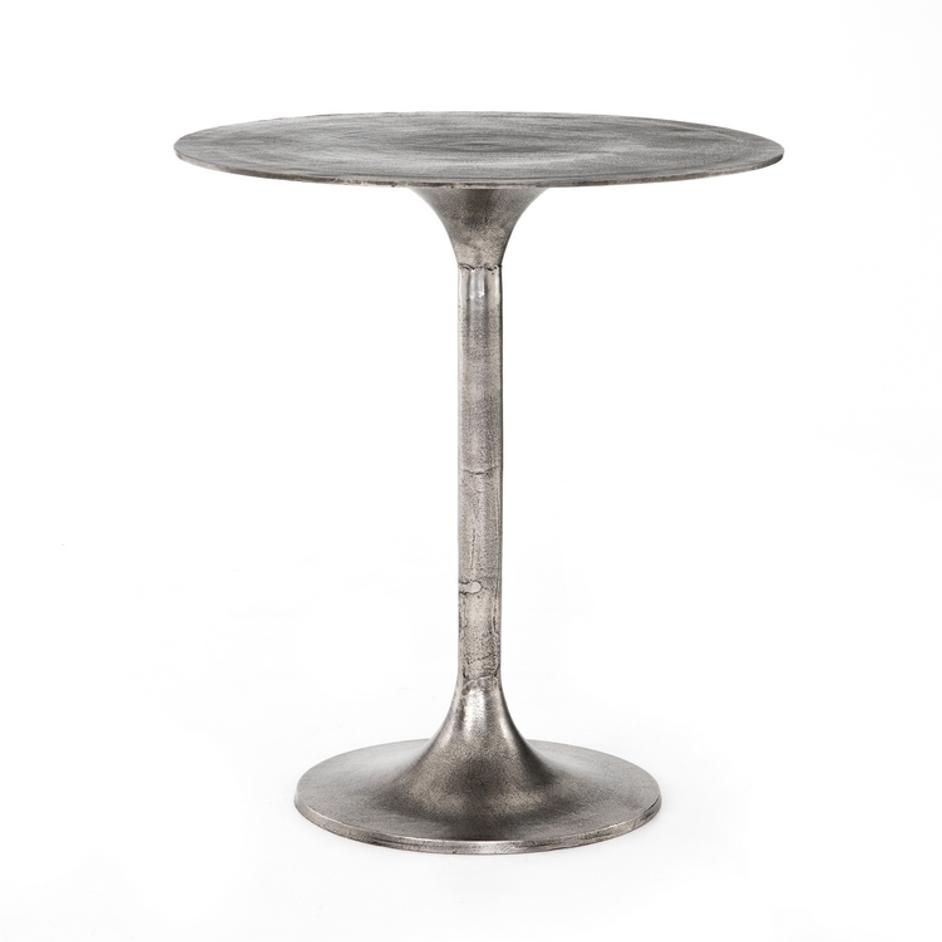 Simone Counter Table In Raw Antique Nickel by FOUR HANDS