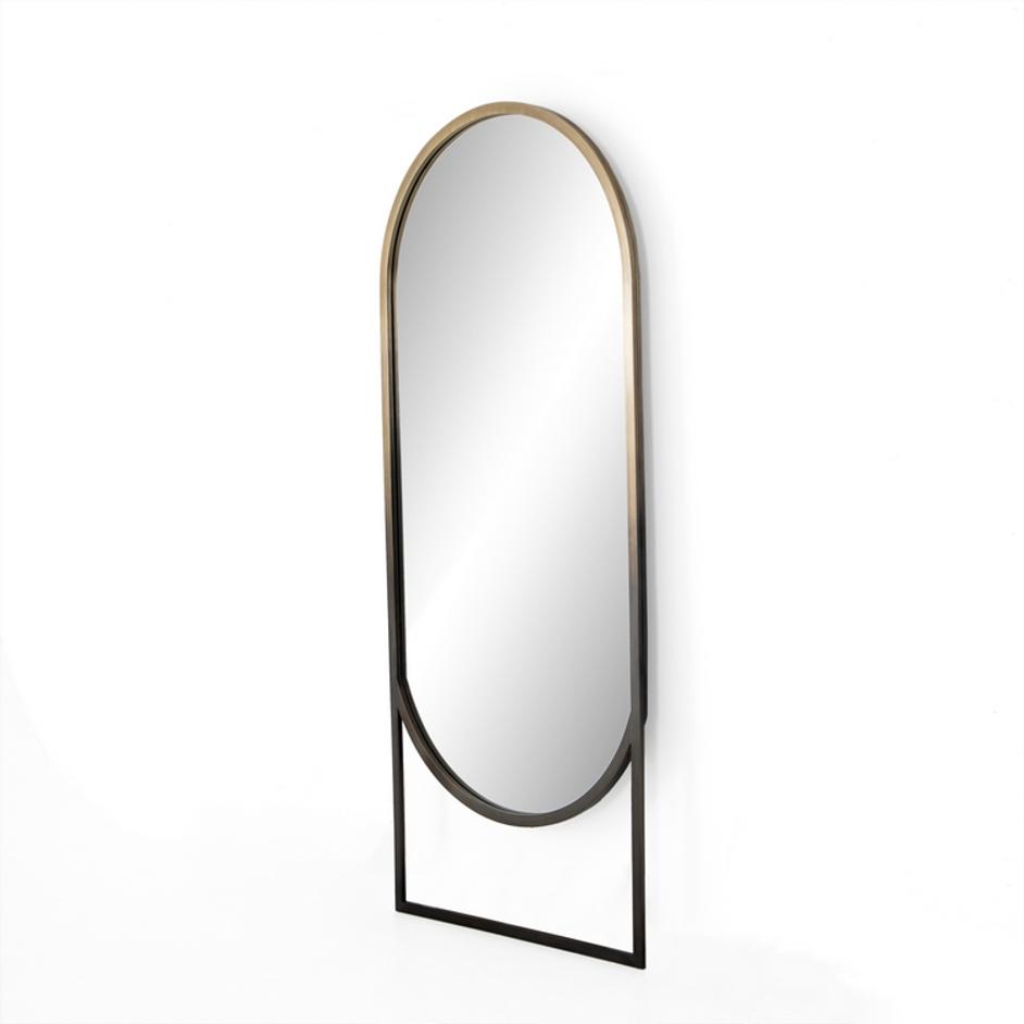 Dawson Floor Mirror in Ombre Brass by FOUR HANDS
