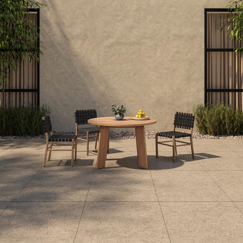 Delta Round Outdoor Dining Table Natural by Moes Home