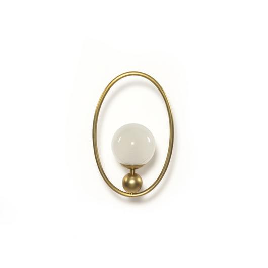 Elliot Sconce In Patina Brass And Frosted Glass And Clear Cord by Four Hands
