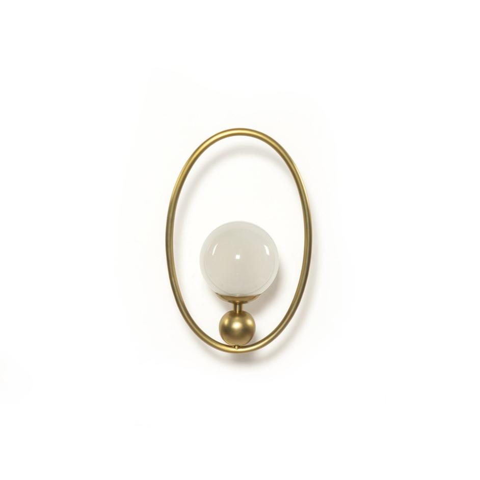Elliot Sconce In Patina Brass And Frosted Glass And Clear Cord by Four Hands