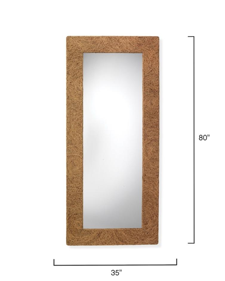 Harbor Seagrass Rectangle Floor Mirror by Jamie Young
