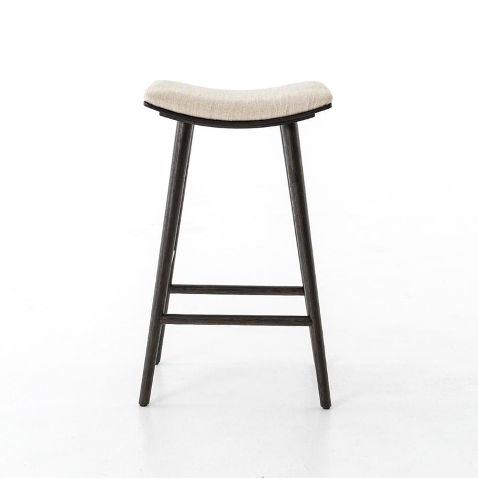 Union Saddle Bar Stool-Light Carbon by FOUR HANDS