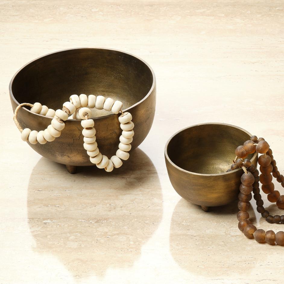  Relic Metal Small Footed Decorative Bowl by Jamie Young