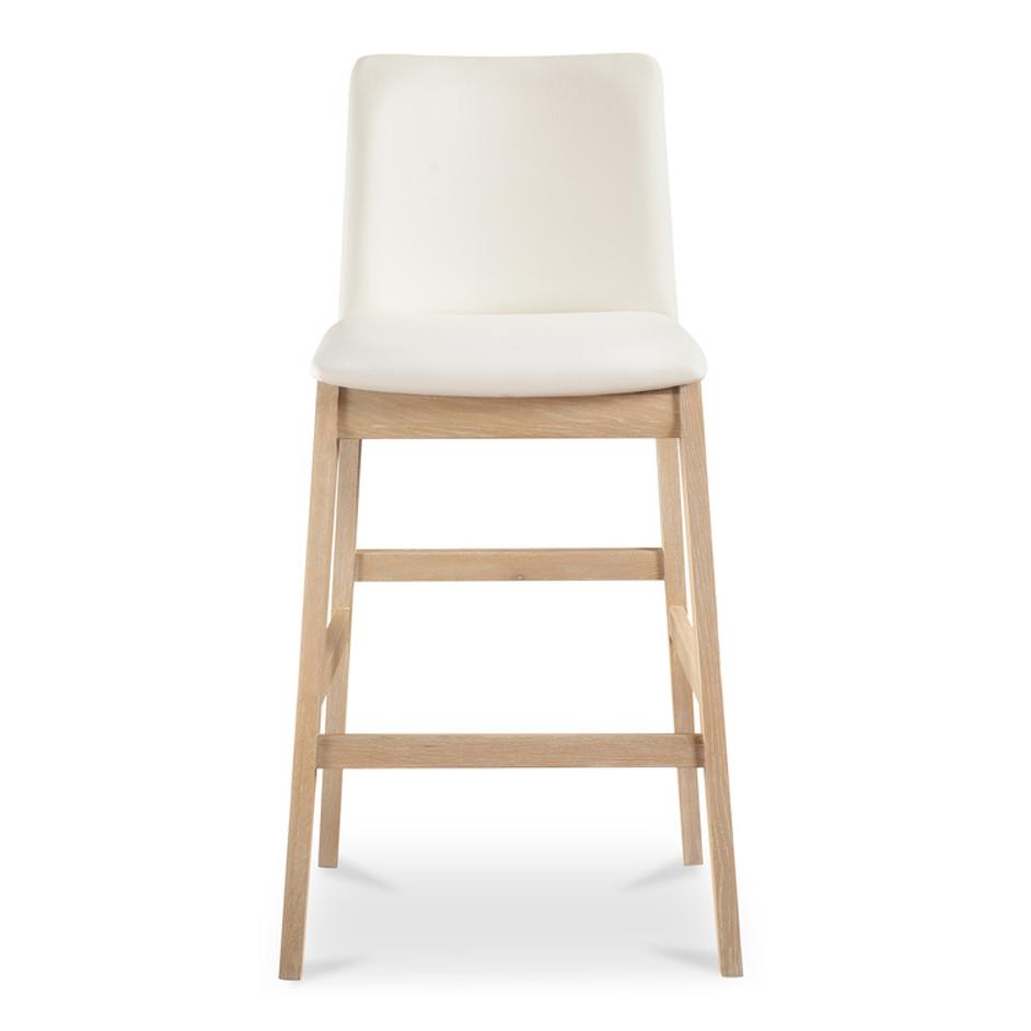 Deco Oak Barstool PVC White by Moes Home