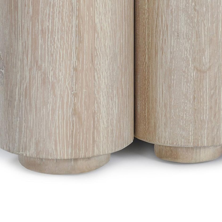 Tiber Oak Wood 90" Console Table White Washed by Classic Home