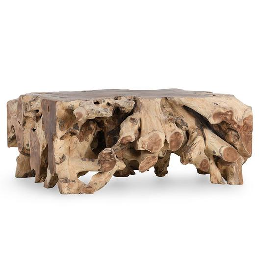 Cypress Root 40" Square Coffee Table Natural by Classic Home
