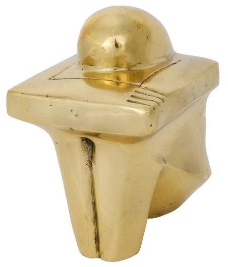 Maude Large Metal Alloy Knob in Antique Brass Finish by Noir Furniture